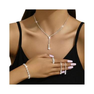 Imagem de Conjunto De Joias Prateadas Para Mulheres, Minimalista, 5 Peças: Anéis