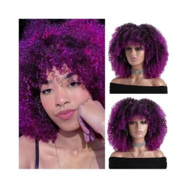 Imagem de Peruca Sintética Curta Gradiente Marrom De 16 Polegadas, Castanho Clar