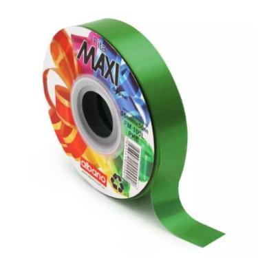 Imagem de Fita Decorativa Maxi Albano De Polipropileno 32mm Rolo com 100m,  Verd