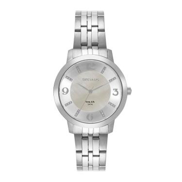 Imagem de Relógio Seculus Feminino Ref: 44337l0svna3 Casual Aço Prateado