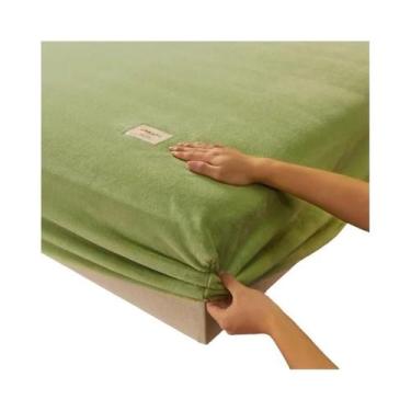 Imagem de Lençol Ajustável De Flanela Super Macio E Quente Para Cama De Solteiro