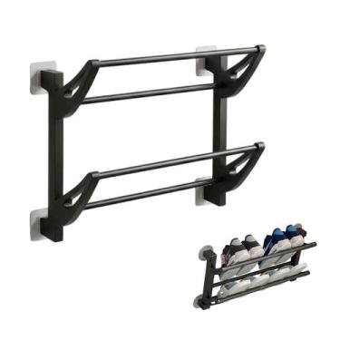 Imagem de Suporte Organizador Sapateiro Toalha Ventosa Banheiro Parede Quarto Cl