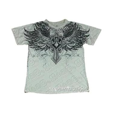 Imagem de Camiseta Masculina De Verão Com Gola Redonda Grande E Estampa De Desaf