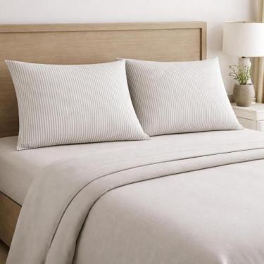 Imagem de Jogo de cama lençol com elastico queen altenburg algodao lux 180 fios 