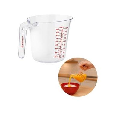 Imagem de Jarra Medidora Graduada 1000ml Cozinha Com Alça Medidas Bolo
