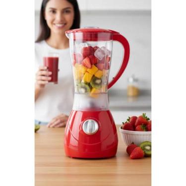 Imagem de Liquidificador Vermelho 550W L-77: Sucos e Vitaminas Sem Esf - Congrat