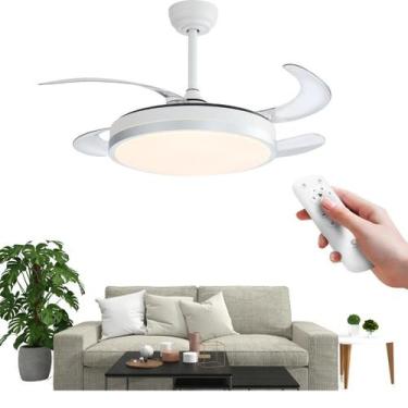 Imagem de Ventilador de Teto 4 Lâminas 6 Velocidades 110220V Com Luz LED Abajur 