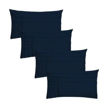 Imagem de Kit 4 Capas para Almofada Drapeada Line T Retangular em Veludo Várias 