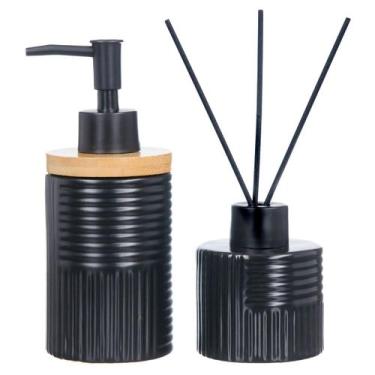 Imagem de Kit Lavabo Difusor Aromatizador Dispenser Líquido Higiene Banheiro Ace