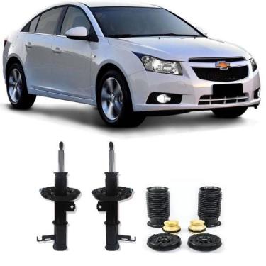 Imagem de Amortecedor + Kit Batente Chevrolet Cruze Dianteiro 2011 Até 2017 O Pa