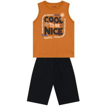 Imagem de Conjunto infantil menino em malha Brandili, 4, Vermelho