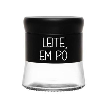 Imagem de Pote de Vidro Preto Versatile (800 ml) Leite em Pó - Ingá, Leite em Pó