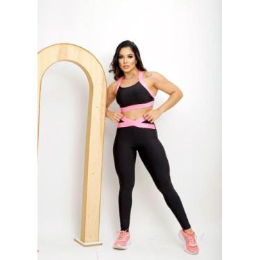 Imagem de Conjunto Fitness Calça Leg e Top Roupa de Treino Academia - PIJAMAS VI