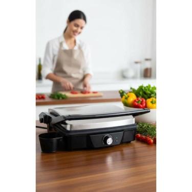 Imagem de Grill Elétrico 1400W com Coletor Gordura 180 - Sem Óleo - Congratulati
