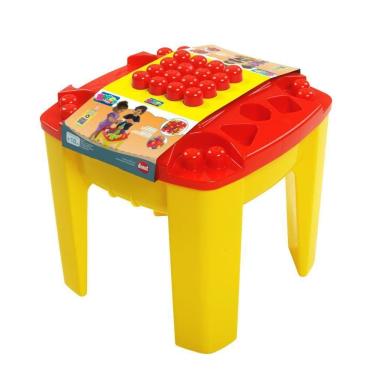 Imagem de Mesa De Atividades Com Blocos De Montar - Blocolândia - 24 Peças - Dismat