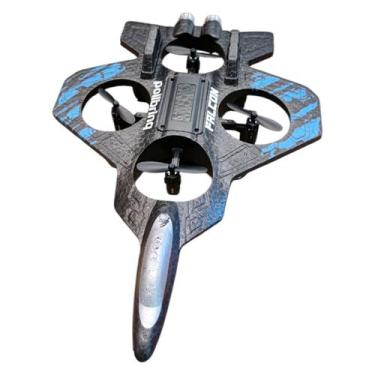 Imagem de Avião Falcon Drone com Controle Remoto Luz de Led Bateria Recarregável