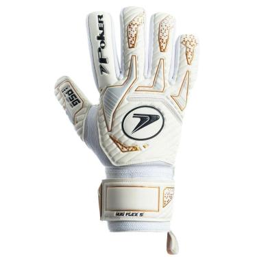 Imagem de Luva de Goleiro Poker Profissional Hug Flex 5 - BRANCO 9-Masculino