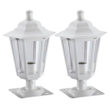 Imagem de Kit 2 Balizadores para Jardim Luminária Externa em Alumínio Lente Transparente Clássico...
