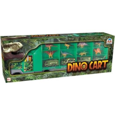 Imagem de Carreta Dino Cart com Dinossauros - Braskit 7401