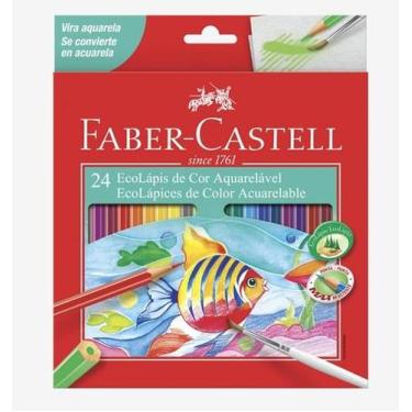 Imagem de Ecolapis de cor aquarelavel 24 cores - Faber Castell