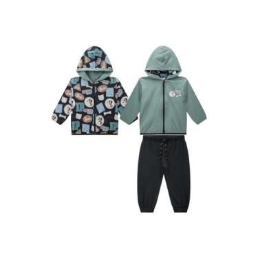 Imagem de Conjunto Moletom de Casa Dupla Face Estampado Menino LucBoo, 2, Estamp