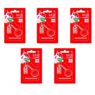 Imagem de Kit com 5 mini chaveiro pen drives 16gb/32gb/64gb/128gb Master Drive o