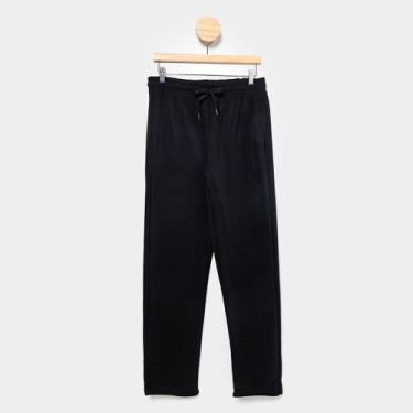 Imagem de Calça Moletom Infantil Broken Rules Casual Menino, Preto, 14A