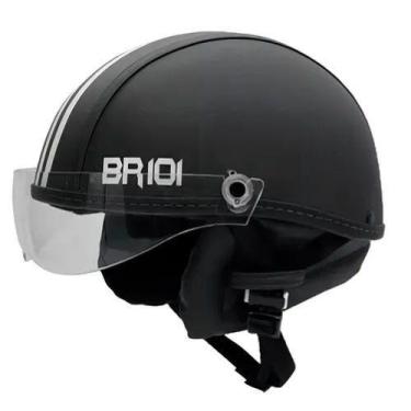 Imagem de Capacete Coquinho Bike Skate Patinete Moto Viseira Cristal - Br101, Pr