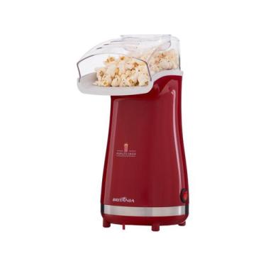 Imagem de Pipoqueira PopLite Inox BPI01VI 1200W Britânia 127V, Vermelho, 110V