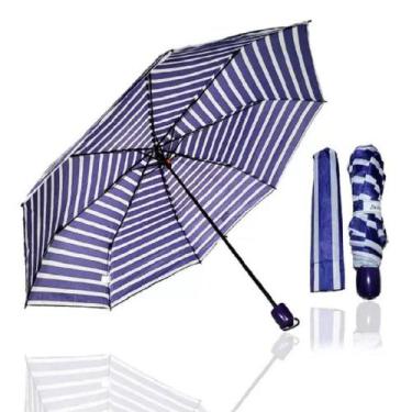 Imagem de Guarda-Chuva Mini Metal Listrado Susino Azul - Semax