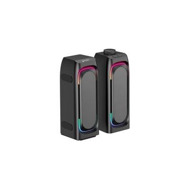 Imagem de Caixa de Som Gamer Rise Mode Laser S1, RGB Rainbow, Bluetooth e P2 3.5mm, 5Wx2, Preto - RM-SPL-01-RGB