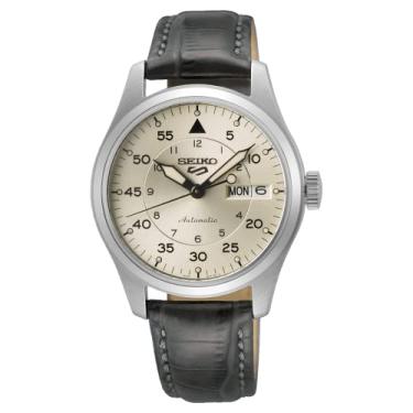 Imagem de SEIKO 5 Relógio esportivo unissex com mostrador champanhe automático SRPJ87K1