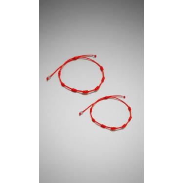 Imagem de Kit 2 Pulseiras Vermelhas 7 Nós Ajustáveis - Congratulations Store