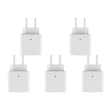Imagem de Kit C/5 - Plug Protetor De Tensao Qualitronix 2 Polos 10A.
