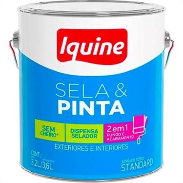 Imagem de Tinta Acrilica Standard Iquine Sela Pinta 2 Em 1 Branco Neve 3,6L