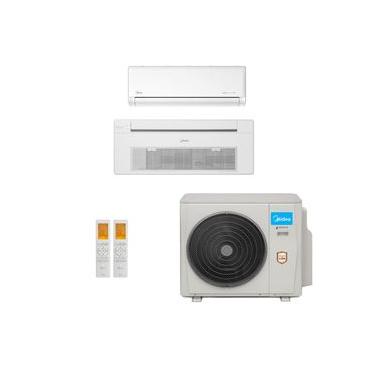 Imagem de Ar-Condicionado Multi Split Inverter Midea 18.000 (1x Evap HW 9.000 + 1x Evap Cassete 1 Via 18.000) Quente/Frio 220V