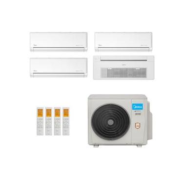 Imagem de Ar-Condicionado Multi Split Inverter Midea 42.000 (3x Evap HW 12.000 + 1x Evap Cassete 1 Via 18.000) Quente/Frio 220V
