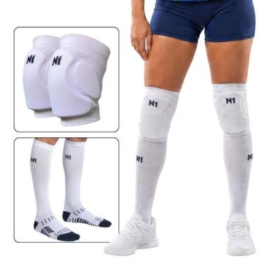 Imagem de Kit Vôlei Joelheira Spry + Meião N1 Sport Brasil CBV VNL Tamanho:MCor: