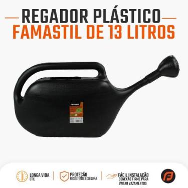 Imagem de Regador Plástico 13L Famastil com Bico Chuveiro para Jardim