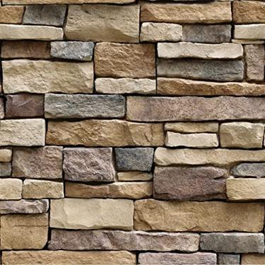 Imagem de WSWJDW Adesivos autoadesivos 3D Decoração de casa Móveis de PVC Cozinha Sala de estar Quarto Parede de tijolos Papel de parede adesivos de parede de papel, 45cmX10m