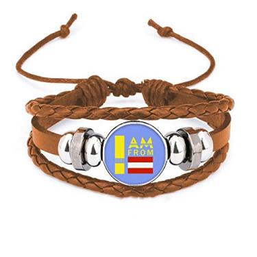 Imagem de un brand Pulseira de couro I Am from Austria Art Deco Fashion com ornamento de joias