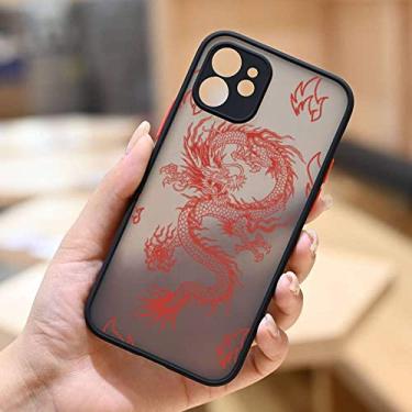 Imagem de Capa de telefone estilo dragão transparente fosco de desenho animado adequada para iphone 13 12 11 7 8 plus mini x xs xr pro max Capa protetora, capa a3 Dragon, para iPhone13 Mini