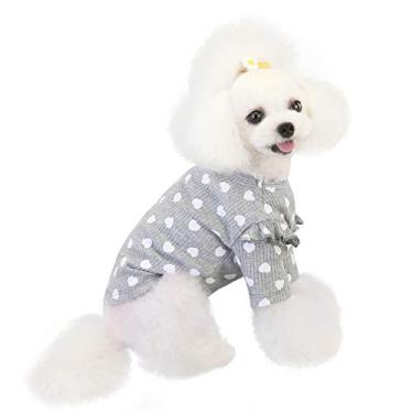 Imagem de Camiseta para animais de estimação linda estampa elástica algodão cachorro moda camiseta leve colorida pulôver lavável roupas para cães outono inverno - XGG