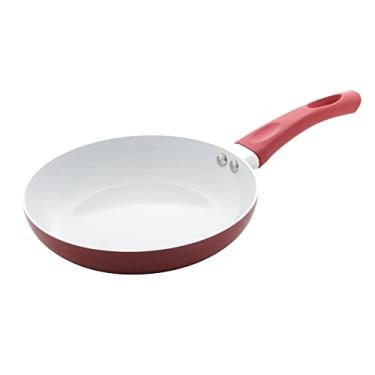 Imagem de FRIGIDEIRA DE ALUMÍNIO REVESTIDA EM CERÂMICA E CABO DE SILICONE VERMELHA 36x20cm