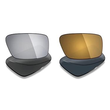 Imagem de 2 pares de lentes polarizadas de substituição da Mryok para óculos de sol Oakley Twitch – Opções