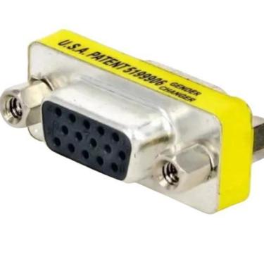 Imagem de Adaptador Conector Vga Femea X Femea Permite Emenda De Cabos