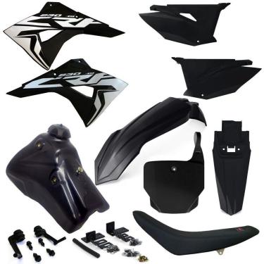 Imagem de Kit Plástico Carenagem Number X cell Crf 230 2007 2008... Tanque 7 Litros