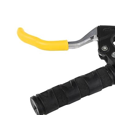Imagem de Luva de silicone com alça de freio antiderrapante, capa protetora de alavanca de freio proteção universal para bicicleta (1 par) (amarelo)