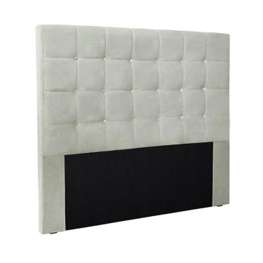 Imagem de Cabeceira King Size 1,95m Tropea Veludo Prata Gran Belo