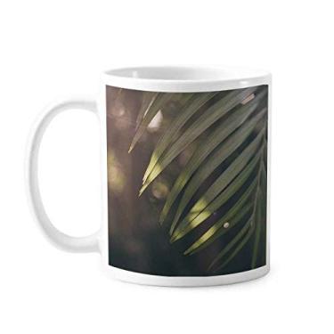 Imagem de Caneca de cerâmica com imagem de planta de folha verde caneca de cerâmica xícara de porcelana de café